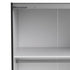 Verona Sliding Wardrobe 180cm in Black Matt with Mirror Doors with 2 Shelves
